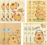 Geluode Capybara Pocket Notebooks front view showcasing cute cartoon designs for school kids.