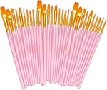 BOSOBO Paint Brushes Set, 20 Pcs Small Paint Brush Kit Round Flat Tip Nylon Hair, for Acrylic Painting, Watercolor, Oil Painting, Kids Face Nail Art Canvas Rock Craft, Art Supplies, Blue - Image 11