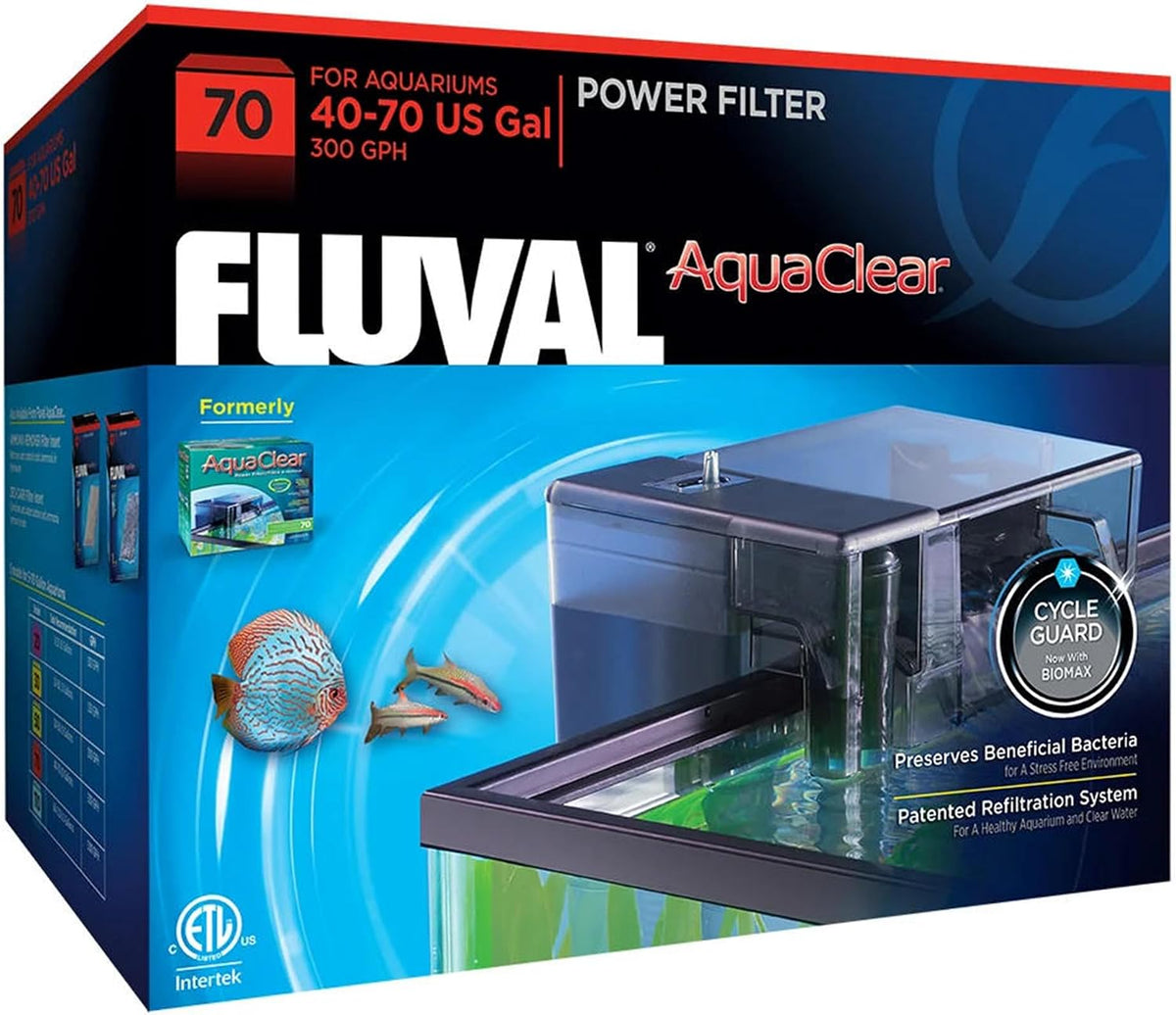Fluval AquaClear 70 power filter front view aquarium equipment