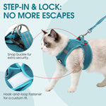 HEYWEAN Cat Harness and Leash - Ultra Light Escape Proof Kitten Collar Cat Walking Jacket with Running Cushioning Soft and Comfortable Suitable for Puppies Rabbits - Image 2