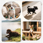 QfwdfcTrenz premium puppy identification bands packaging view highlighting the assortment of fifteen unique colors.