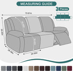 Ruaozz black reclining couch cover showing side storage pockets