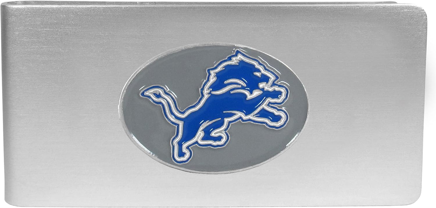 Siskiyou NFL Detroit Lions brushed money clip front view
