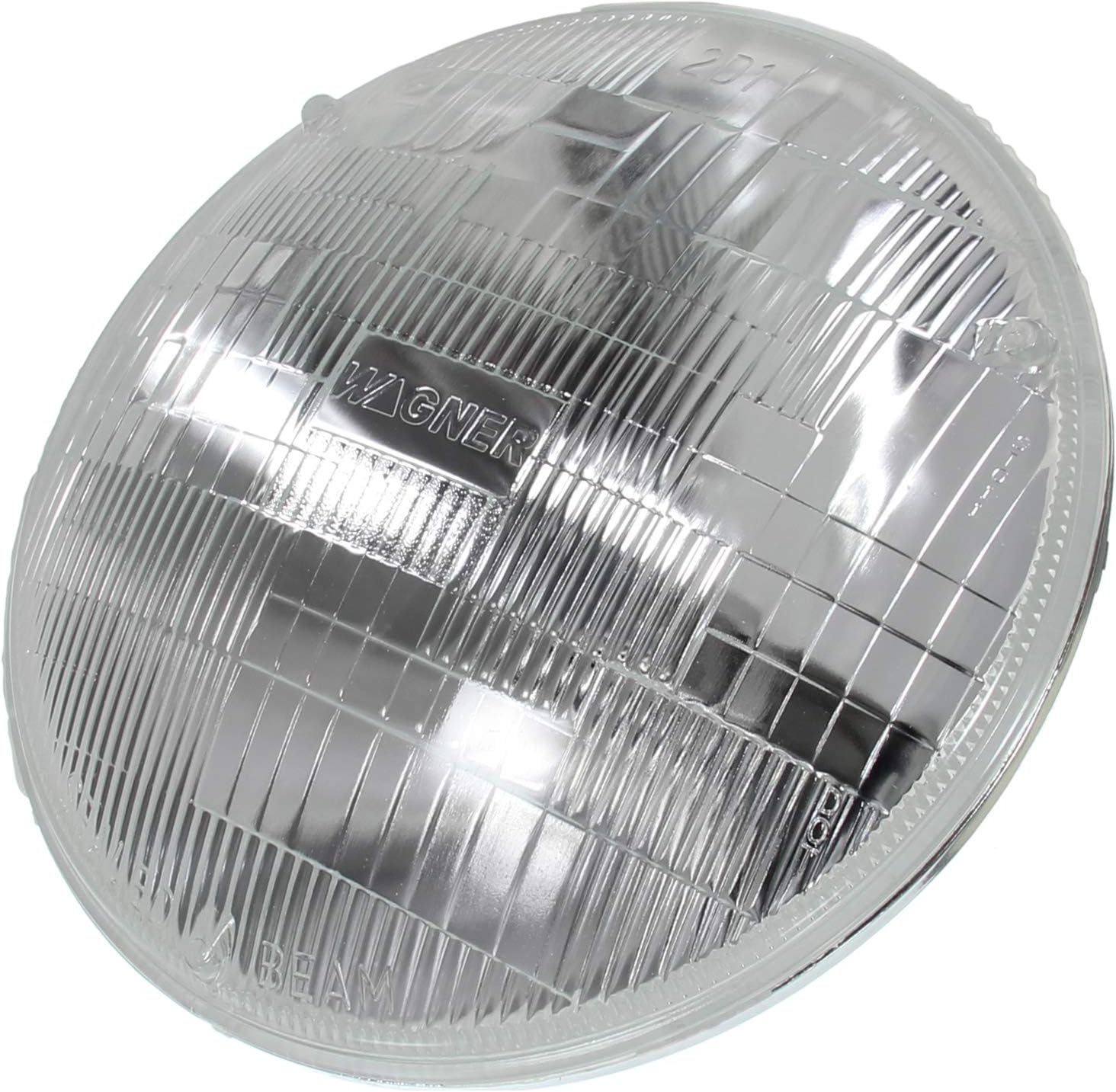 Wagner BriteLite H6024BL sealed beam headlight front view showing clear glass lens