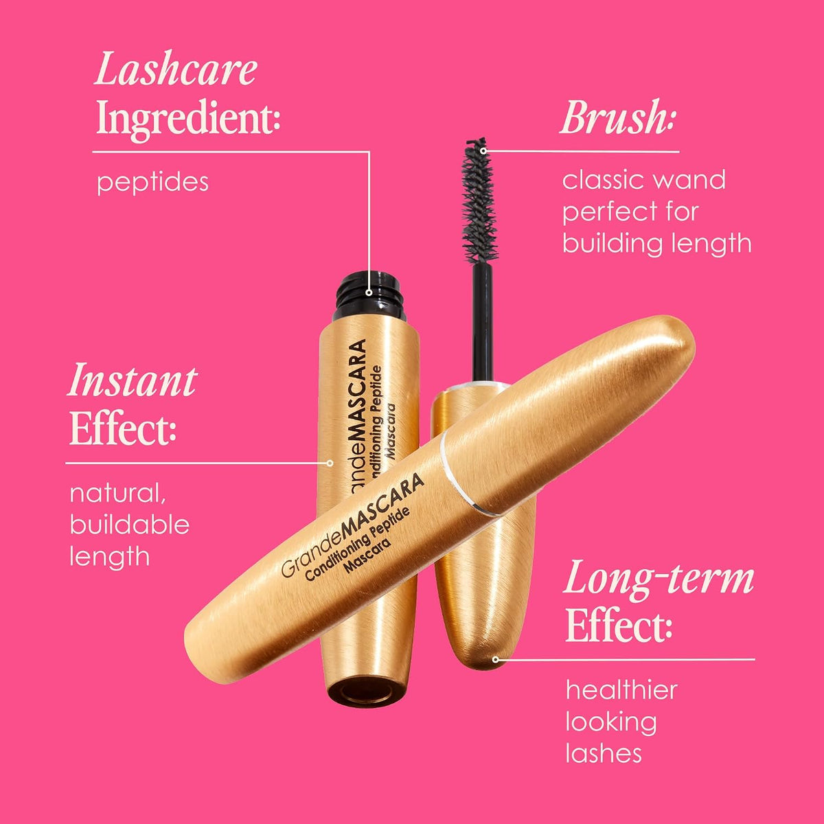 Grande Cosmetics GrandeMASCARA wand bristles macro view
