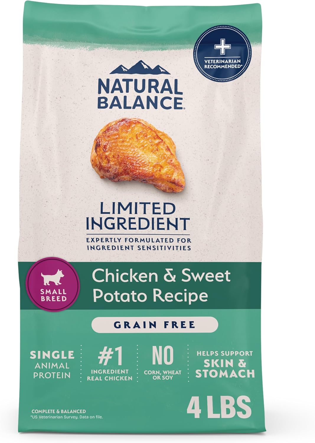 Natural Balance Limited Ingredient Adult Dry Dog Food - Balanced Nutrition for Small Breeds - Grain-Free, Soy-Free Recipe - Limited Ingredient Formula - 4 lb - Reserve Sweet Potato & Bison Recipe - Image 15