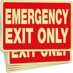 iSYFIX Emergency Exit Only Signs, 10x7 Inch, 10 Pack, Metal Glow | 100% Rust Free .040 Aluminum Signs, Glow in the Dark Laminated, UV, Weather, Scratch, Water & Fade Resistant - Image 10