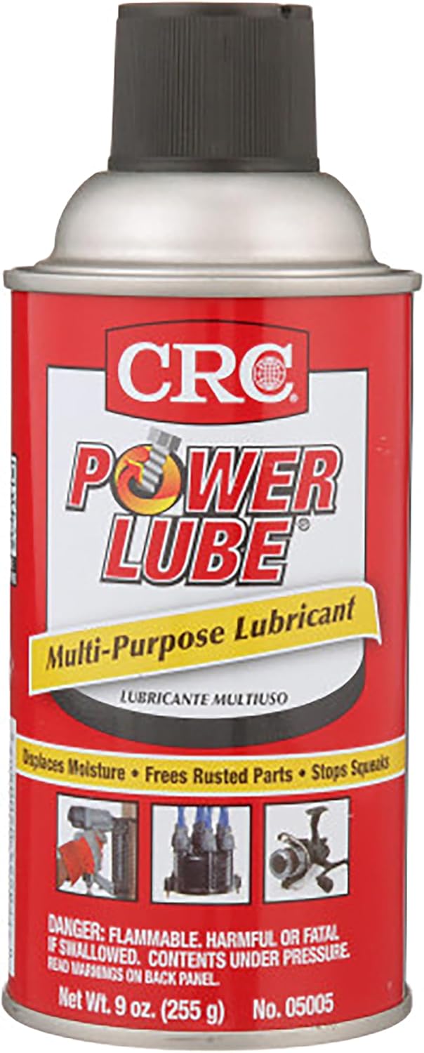CRC Power Lube Multi Purpose Lubricant 9 Ounce aerosol can front view for industrial rust prevention.