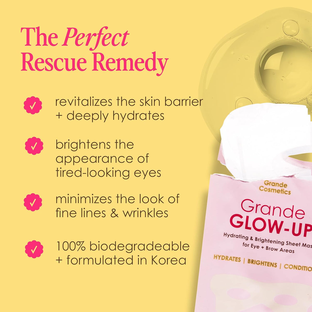 Grande Cosmetics GrandeGLOW Up eye and brow treatment close-up details