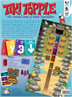 Ceaco Gamewright Tiki Topple game board and action cards setup