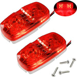 NEW SUN(R) Amber & Red Trailer RV Marker Light, 10 High-intensity LED, 8 Pcs | For Camper, Trucks, Rvs, 12V, 4x2" Rectangular Bullseye/Tiger Eye/Double Bubble Clearance Side Marker Light, Surface Mount - Image 12