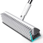 Funest floor scrub brush with long handle front view