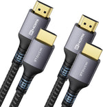 Stouchi 8K HDMI 2.1 Cable 2-Pack front view showing the grey aluminum housing and gold-plated connectors.