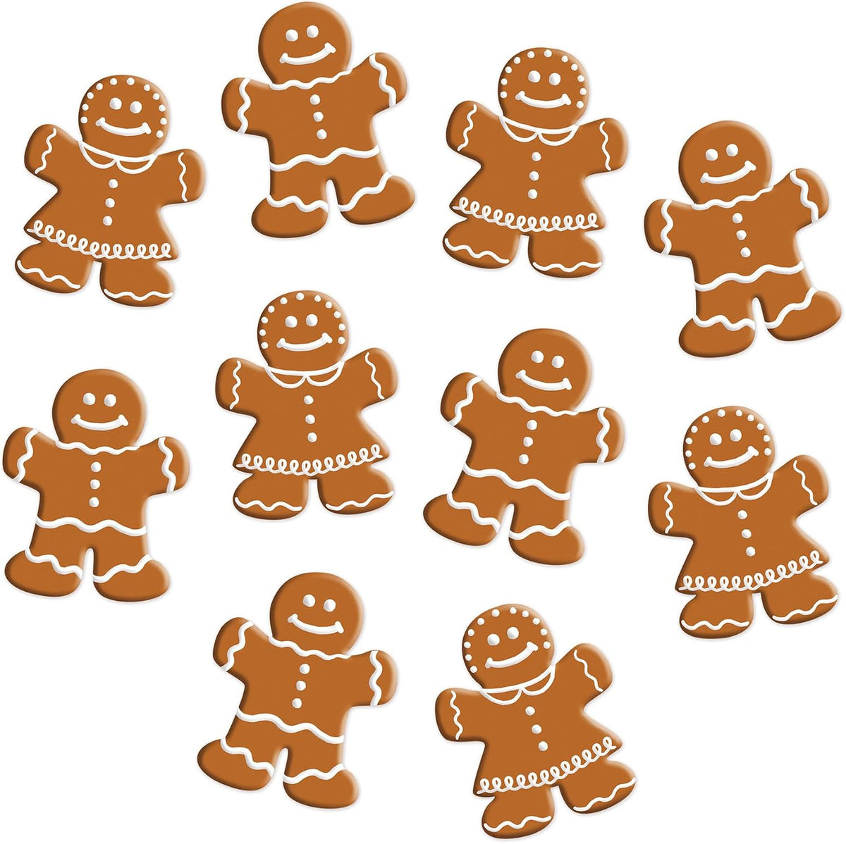 Beistle mini gingerbread cutouts front view holiday decor