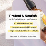 Mad Hippie Vitamin C Serum, Daily Protective SPF Serum + 3 Assorted Pillow Packs - "Springtime Essentials" Wrapped in Watercolor Dots Canvas Tote Bag - Image 4