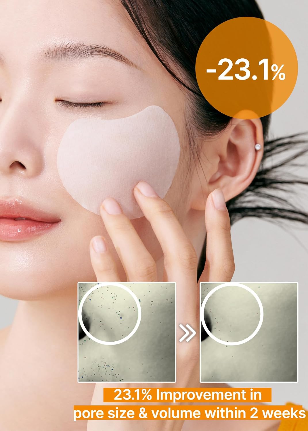 Close up of Celimax dual sided brightening pads texture