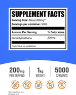 BulkSupplements DIM powder 200mg serving size reference