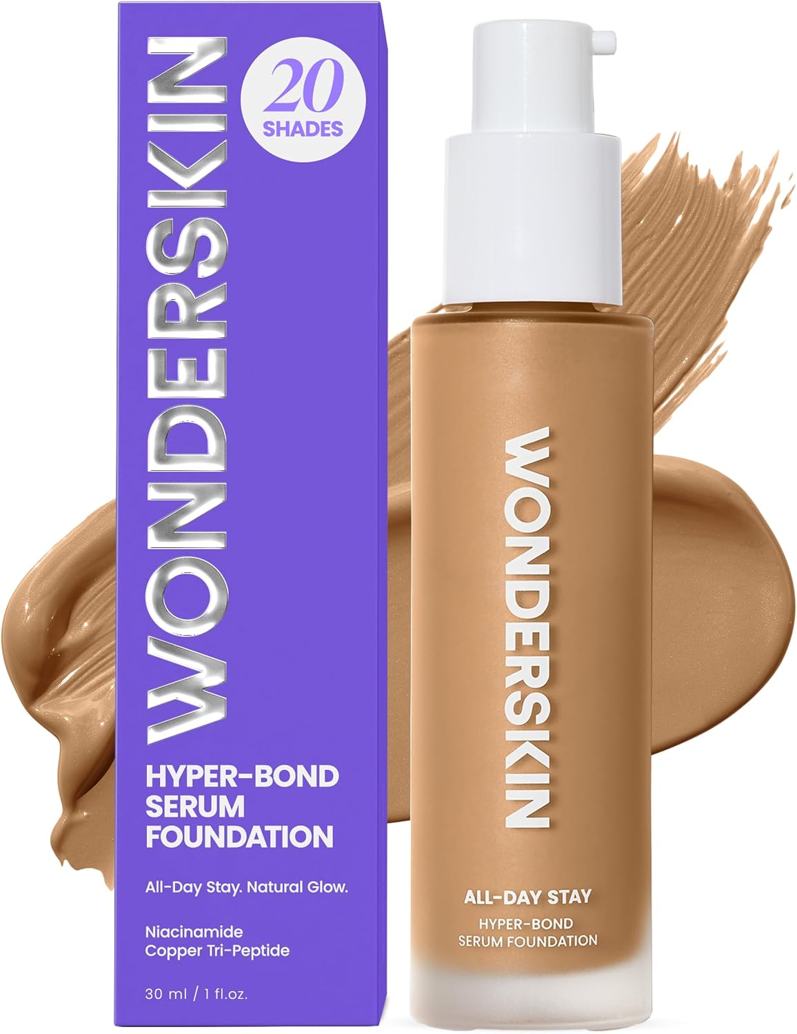 Wonderskin Hyper Bond All Day Stay Serum Foundation bottle front view