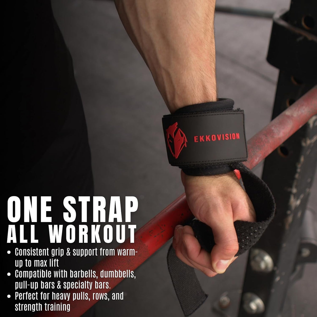 Black weight lifting straps for gym training