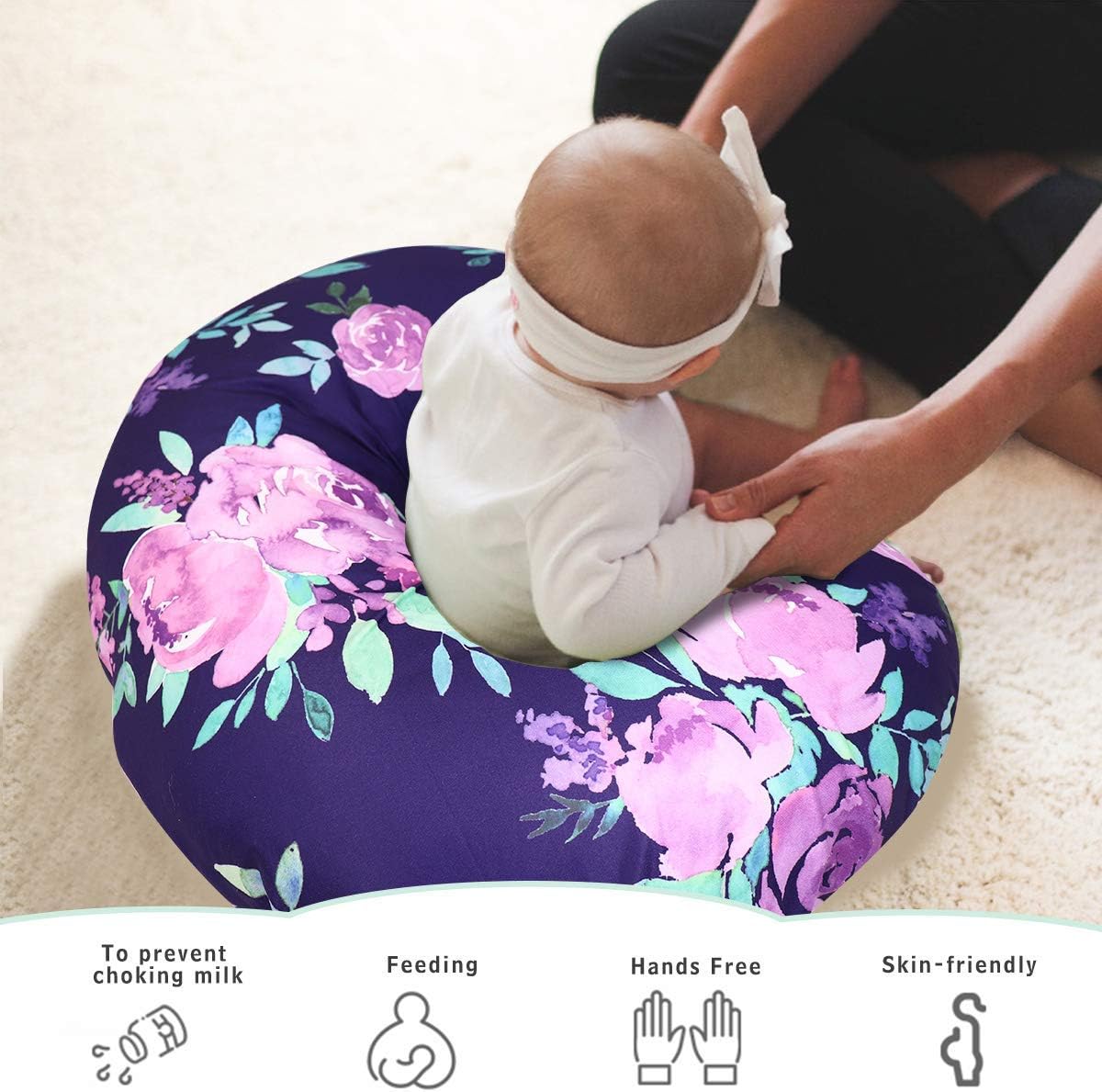 Tanofar breastfeeding slipcover watercolor pattern detail