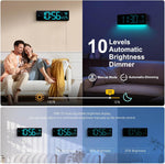 Hournor LED wall clock highlighting night light feature