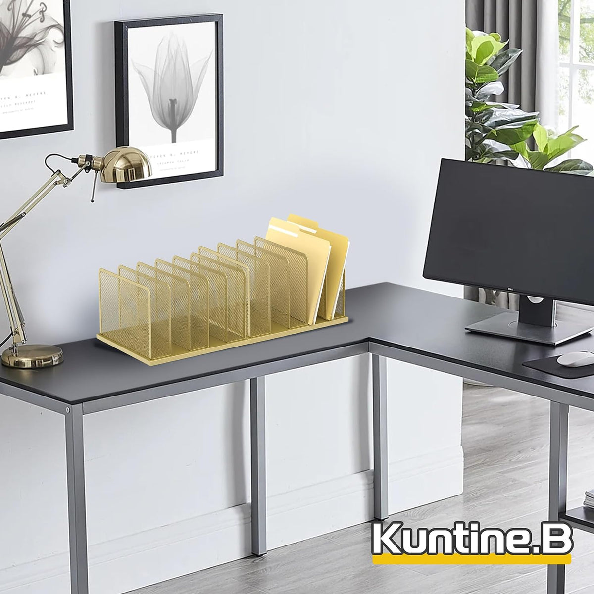 Kuntine.B vertical file organizer holding folders