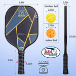 Vinsguir pickleball paddle set with 2 pickleballs and carrying bag