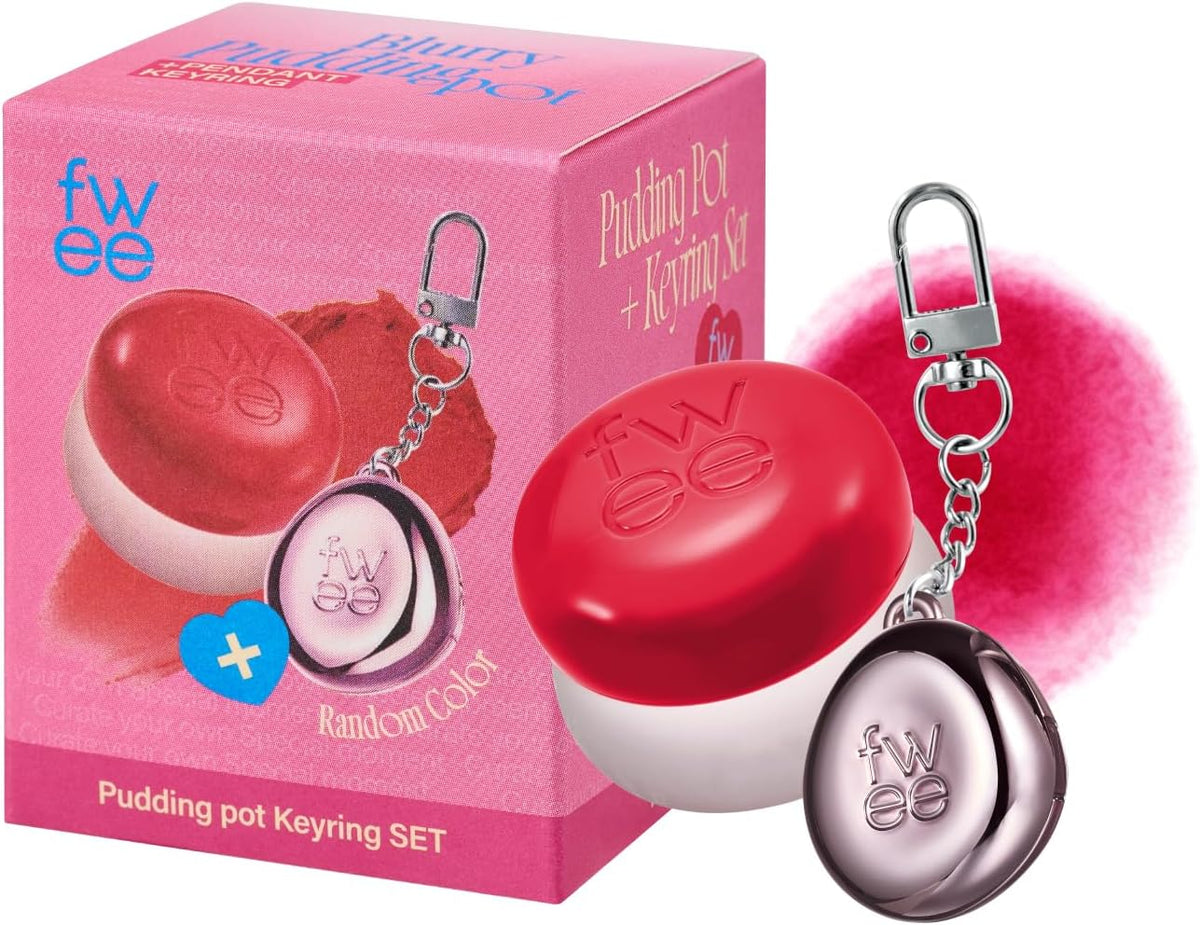 fwee Blurry Pudding Pot + Keychain SET | Airbrushed Blush & Lip, Buildable Pigment, Long-lasting, Lightweight, Easy to Blend, Natural Soft Matte Finish Makeup - Oh! (Cool Pink) | 0.17 oz - Image 12