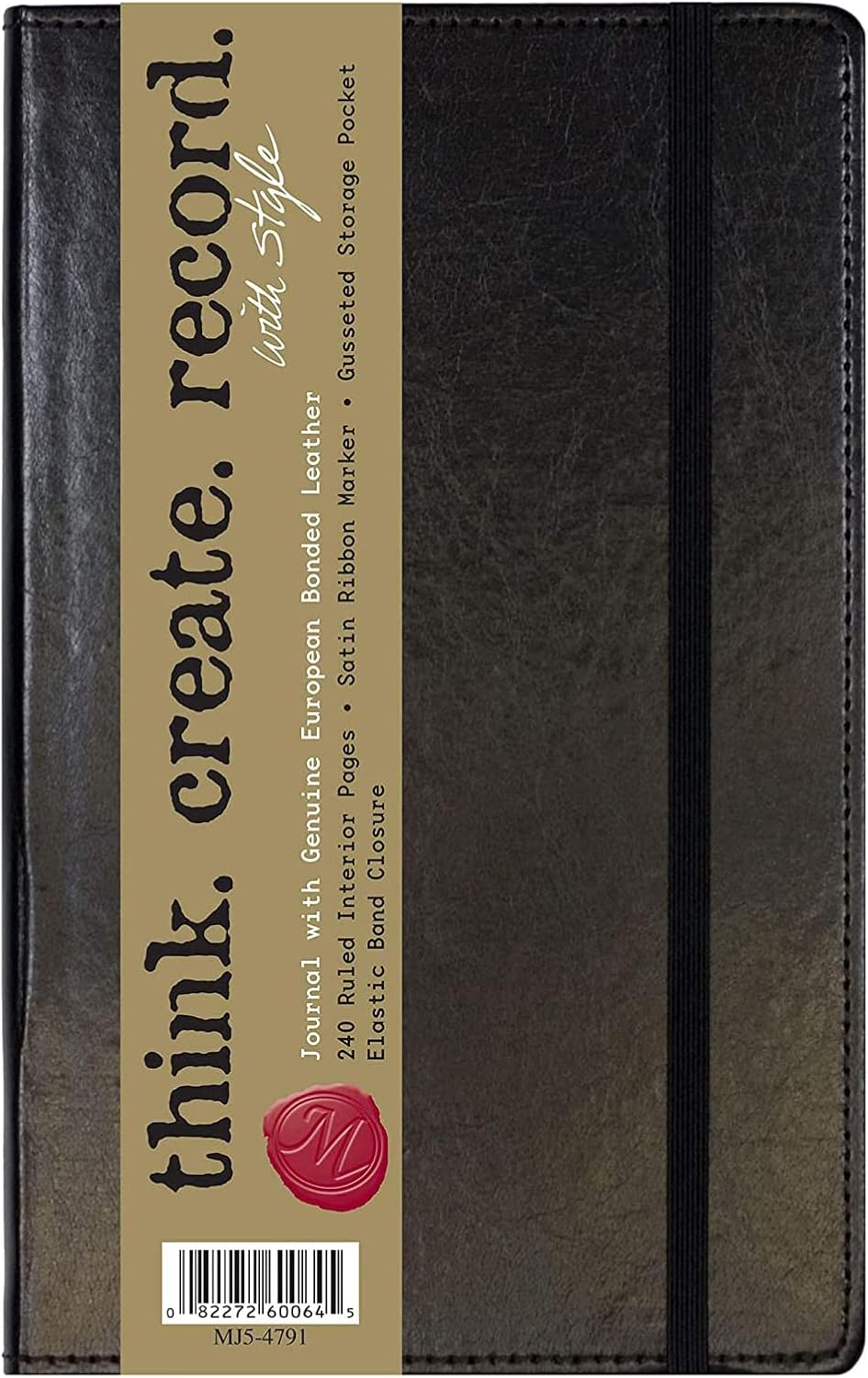C.R. Gibson black bonded leather journal lifestyle display