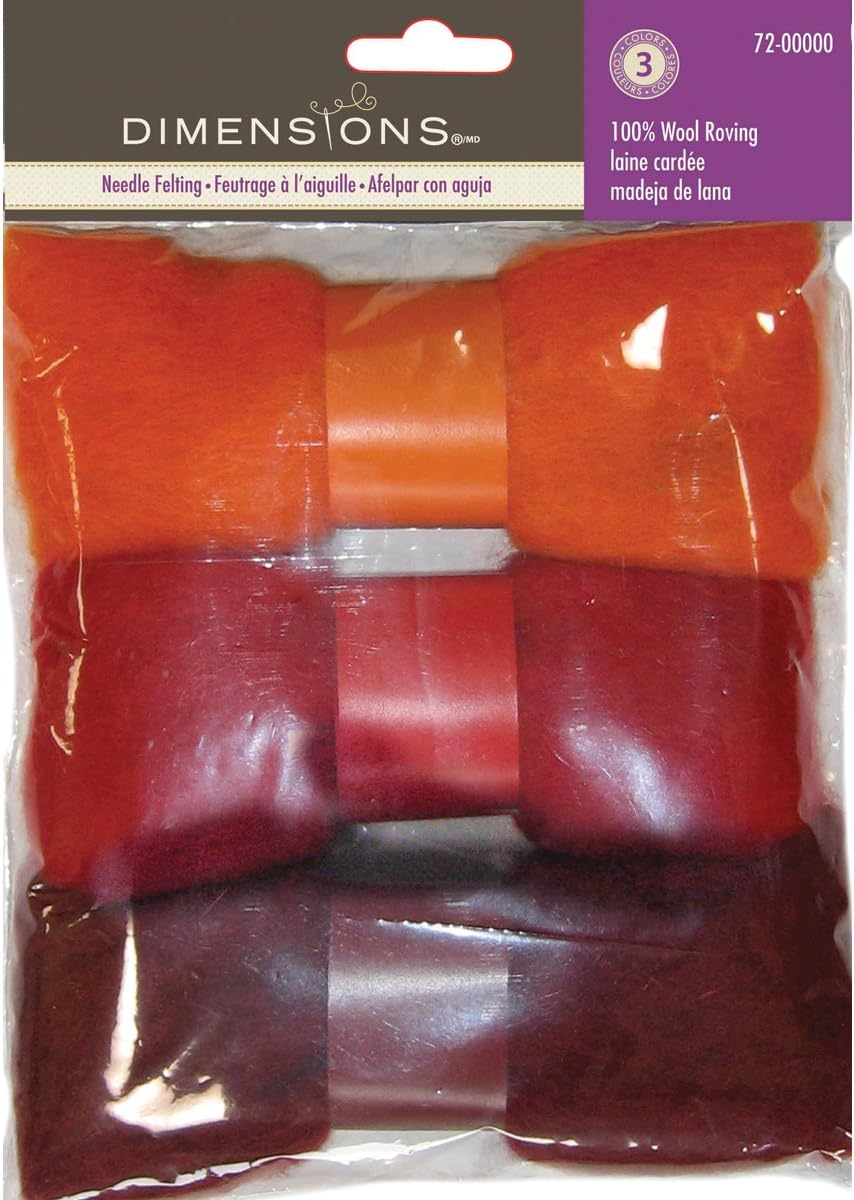 Dimensions Roving Roll showing texture of 100 percent wool fibers
