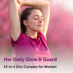 Micro Ingredients zinc supplement bottle displayed with natural wellness elements