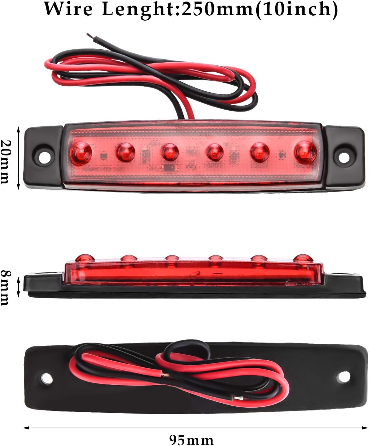 Weewooday waterproof boat stern lights with mounting hardware