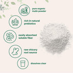 Micro Ingredients Organic Inulin Fiber Powder side panel with nutrition facts