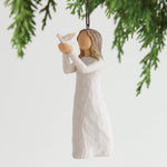 Willow Tree Soar hanging ornament side angle detail