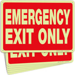 iSYFIX Emergency Exit Only Signs, 10x7 Inch, 10 Pack, Metal Glow | 100% Rust Free .040 Aluminum Signs, Glow in the Dark Laminated, UV, Weather, Scratch, Water & Fade Resistant - Image 9