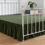 Xuan Dian twin size ruffled bed skirt front view