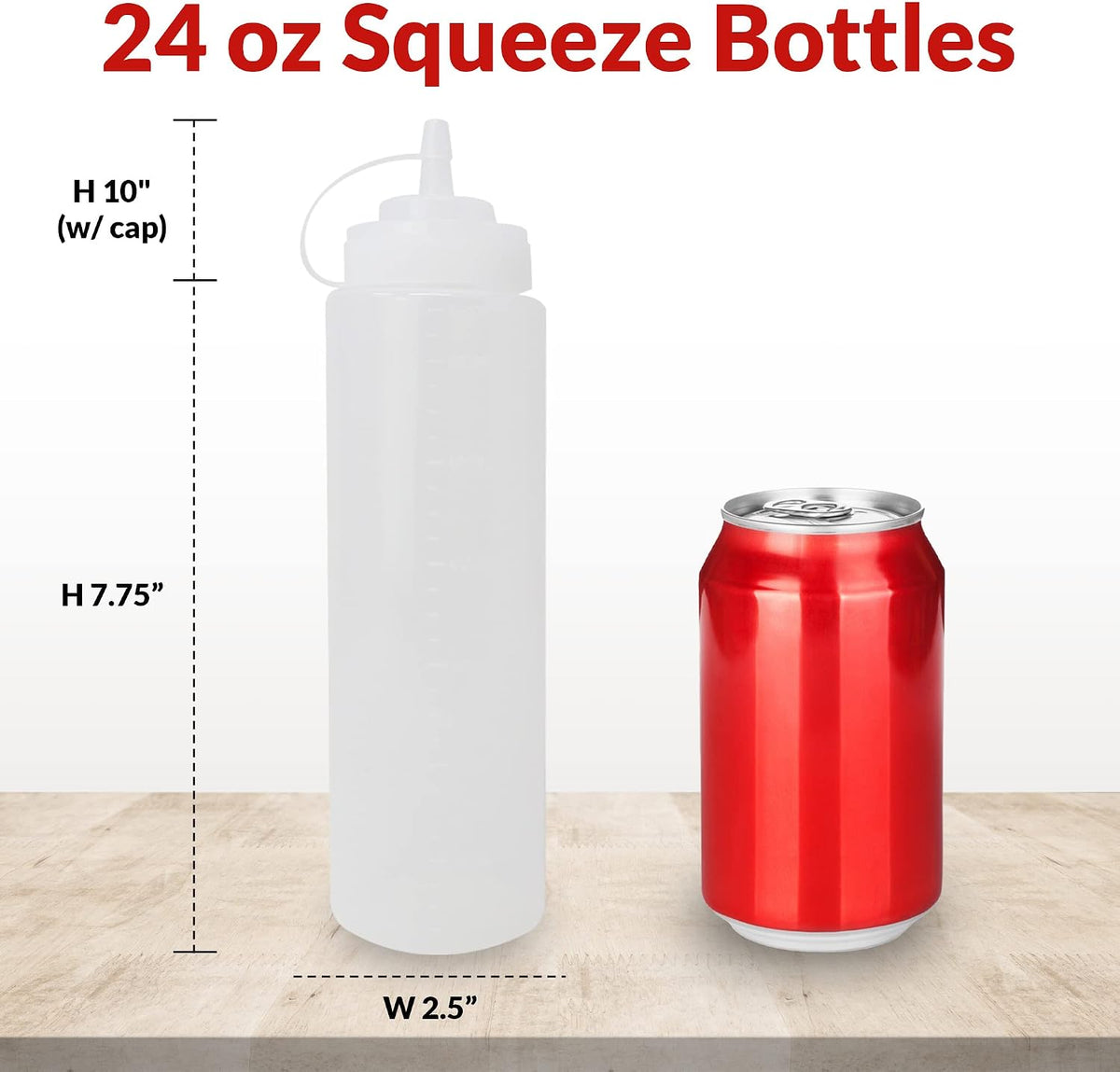 Ten pack squeeze bottles for sauces and oils