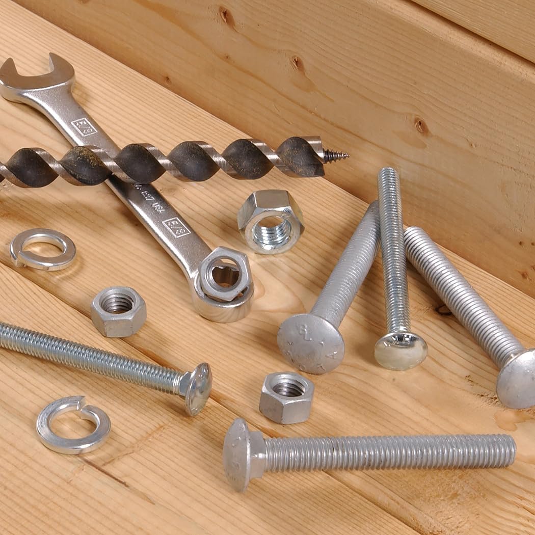 Hillman carriage bolt 100-pack packaging and hardware layout