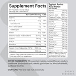 Sports Research five pound creamy vanilla protein bag displaying fifty six servings seal