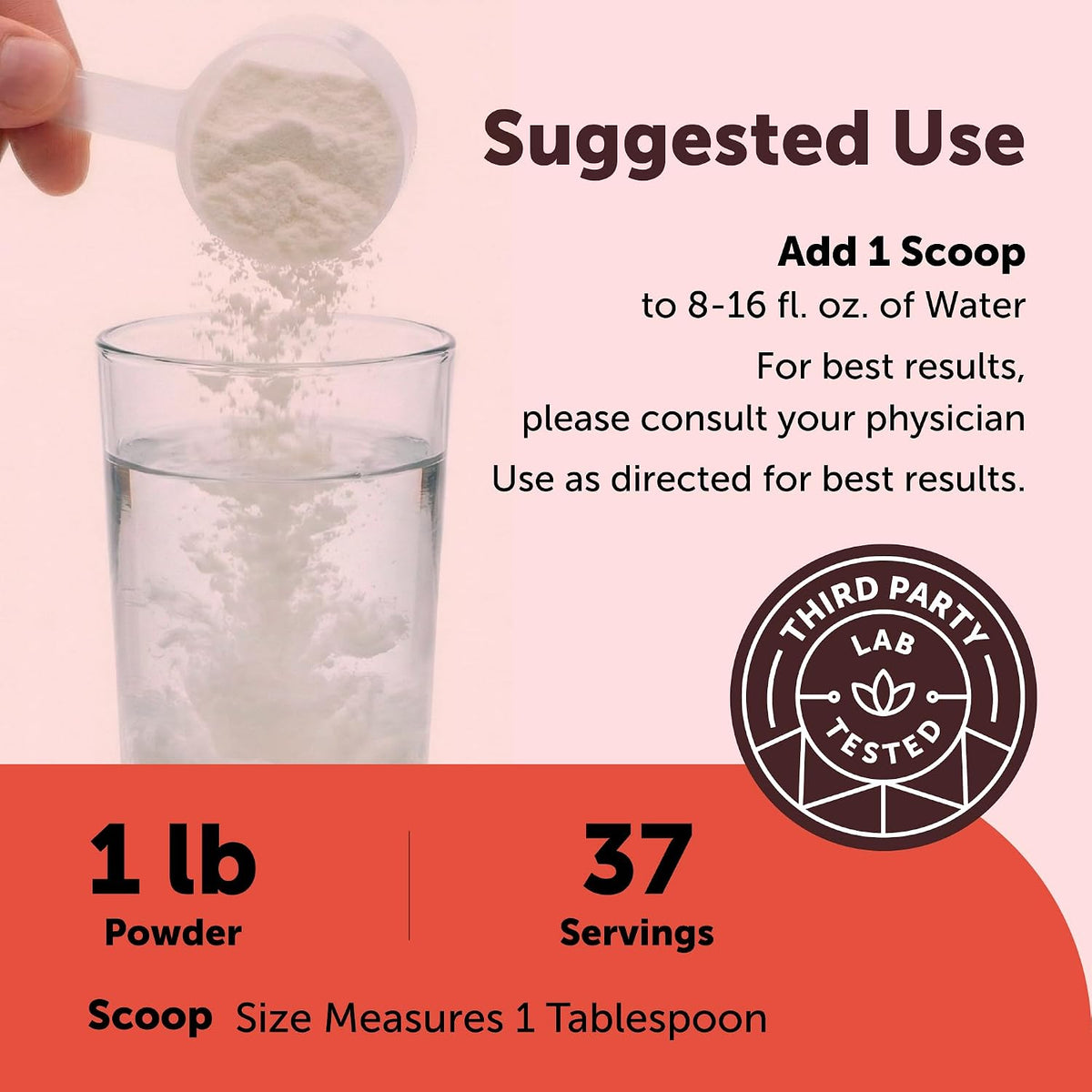 Watermelon flavored amino acid powder scoop demonstration