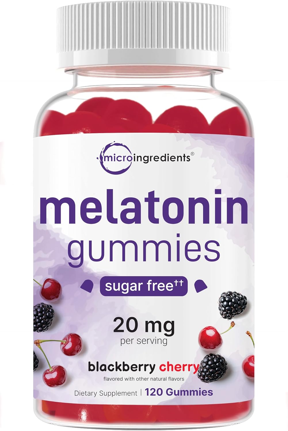 Micro Ingredients melatonin gummies bottle front view supplement