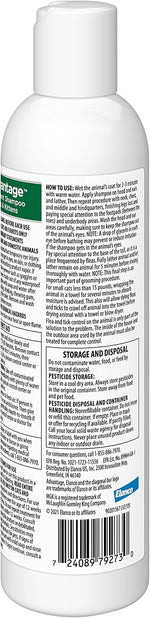 Advantage Treatment Shampoo for Cats and Kittens 8 Ounce back label ingredients
