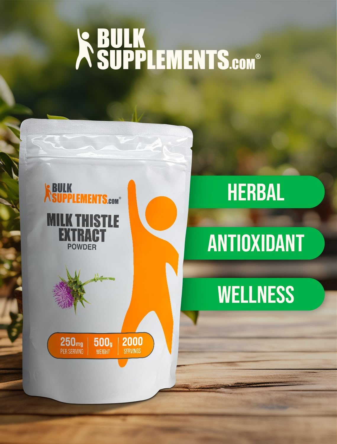 Unflavored milk thistle extract powder for healthy smoothies