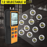 LYCEBELL digital manometer dual ports and keypad layout