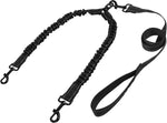 YAODHAOD twin pet lead extension showing the maximum length stretching capability.