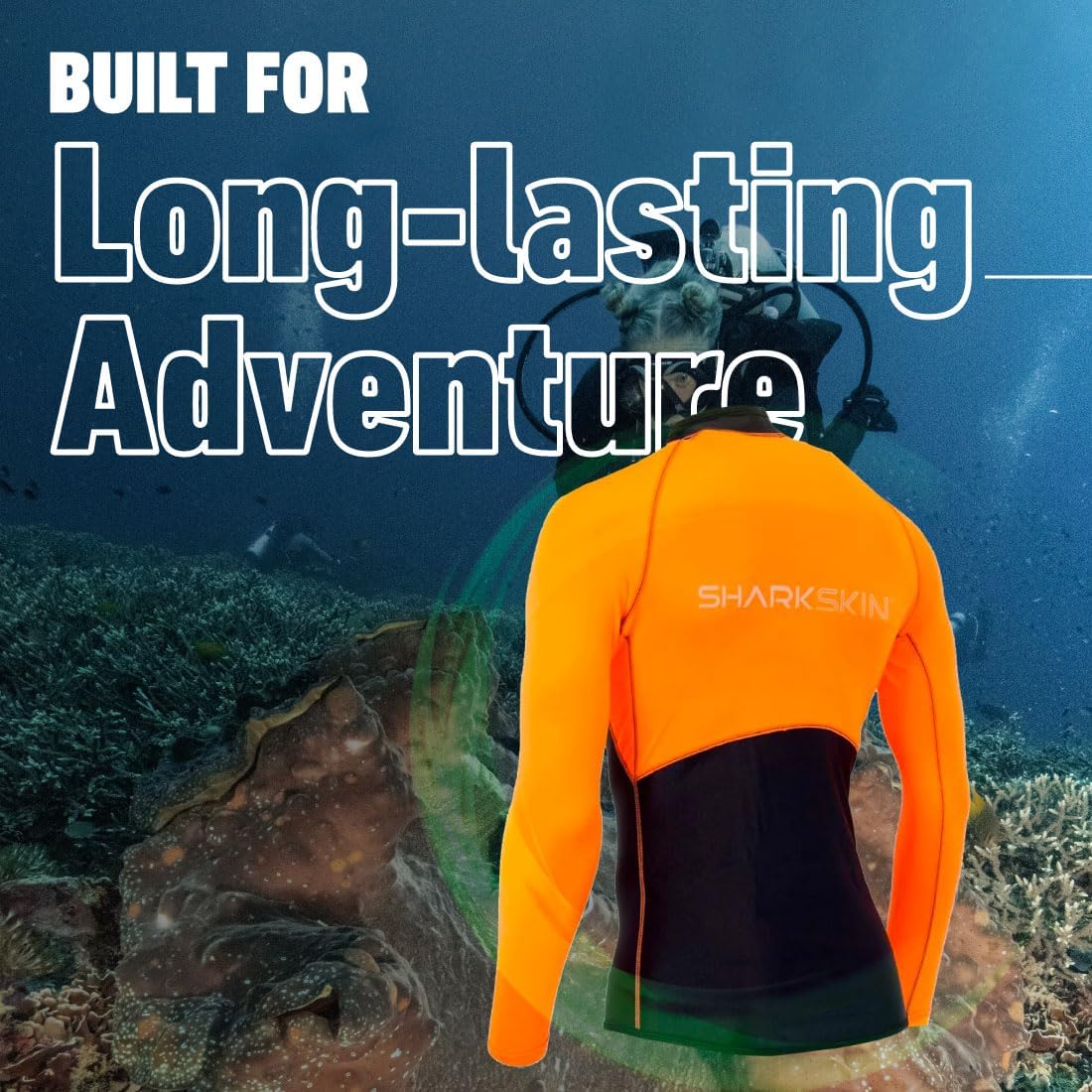 Sharkskin long sleeve athletic shirt sleeve compression detail