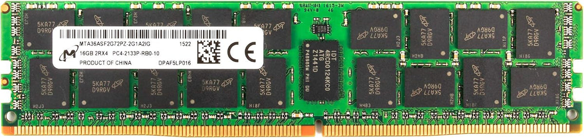 Micron 16GB DDR4 server memory module front view