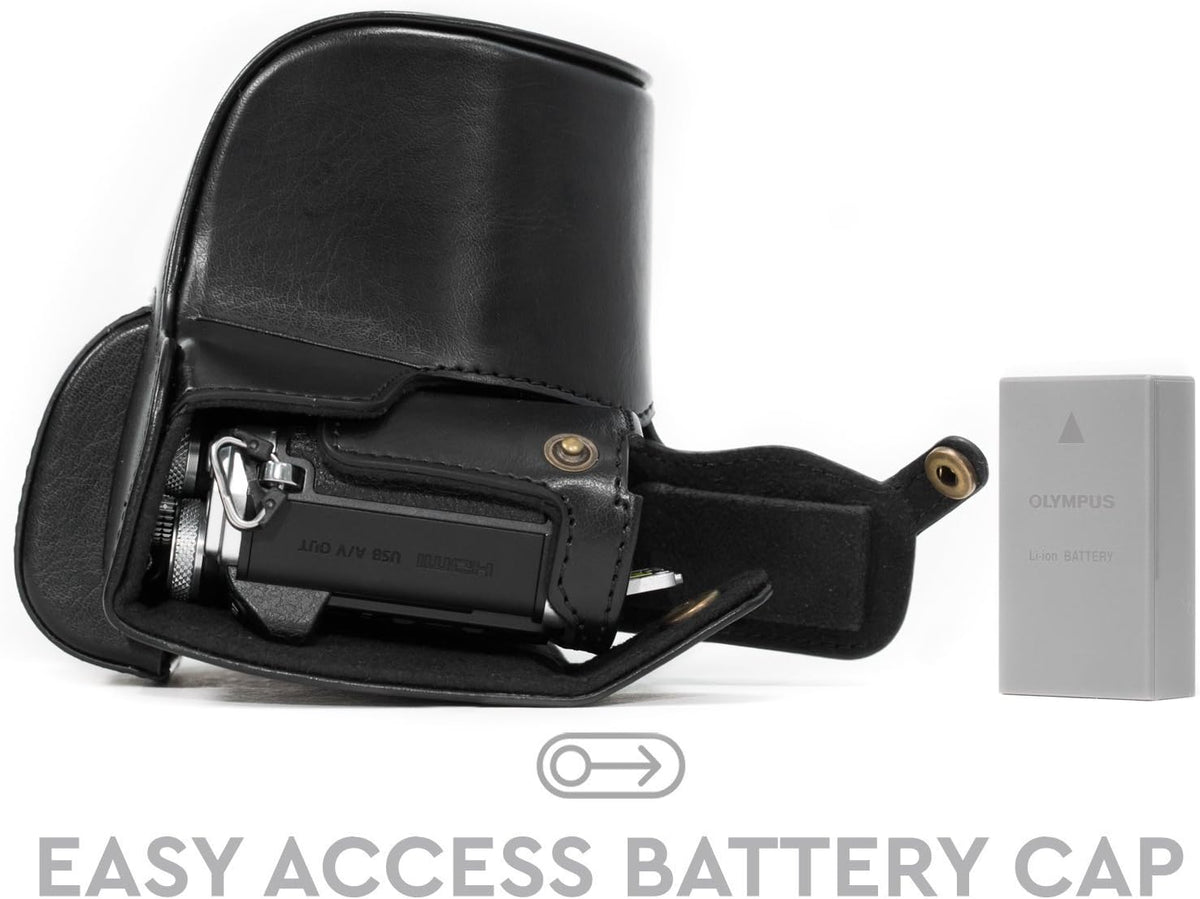 MegaGear black camera case with strap