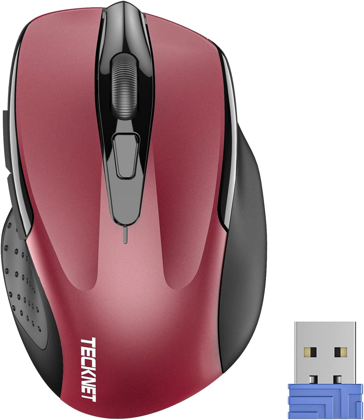 TECKNET Wireless Mouse, 2.4G Ergonomic Computer Mouse, 2600 DPI, Grey | Ergonomic Design with Side Grips, Adjustable DPI, 2-Year Battery, Compact Size, USB-A Plug & Play, Wide OS Compatibility - Image 13