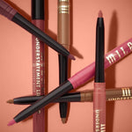 Hydrating lip plumper and matte liquid lipstick set packaging back view detailing product specifications.